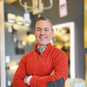 Man with orange sweater