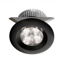 Dainolite MP-LED-8-BK - Black 2x4W 3000K, CRI80+, 25Â° beam, 24VDC input with Male Connector, 18" Lead wire, D70xH50 mm