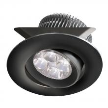 Dainolite SMP-LED-8-BK - Black 2x4W 3000K, CRI80+, 25Â° beam, 24VDC input with Male Connector, 18" Lead wire, D84xH50 mm
