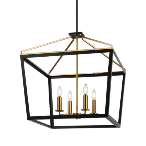 Mavonshire Black + Aged Gold Brass Chandelier