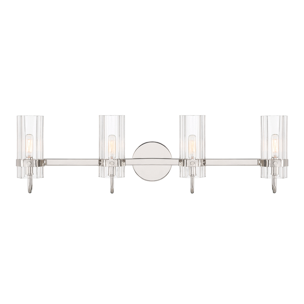 Brook 3 Light Vanity in Polished Nickel