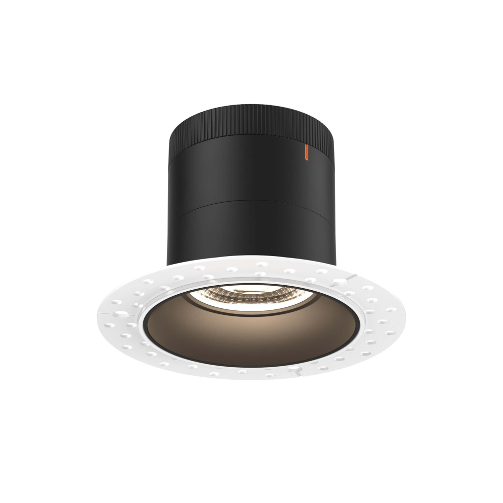 4in Modular Downlight, 5CCT, 20 degree Beam Angle, Regressed, Black,Trimless